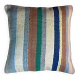 Vintage turkish kilim cushion cover , 45 x 45 cm