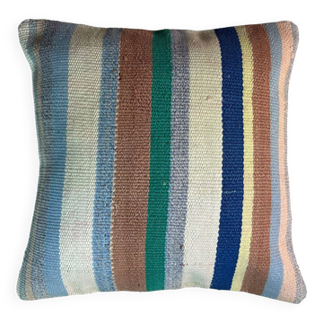 Housse de coussin kilim turc vintage, 45 x 45 cm
