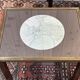 Tables gigognes mappemondes en acajou, verre et laiton - années 50