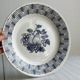 Vintage porcelain plate with fruit pattern