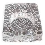 cendrier vintage en cristal de 858 g / moulé pressé