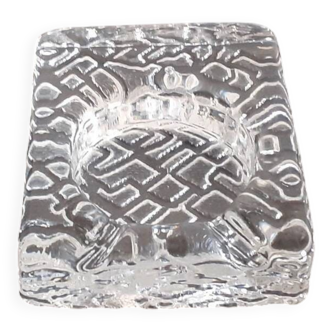 vintage 858g crystal ashtray / pressed mold