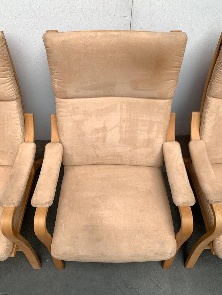 Vintage Danish lounge chairs by Skalma, set of 4.