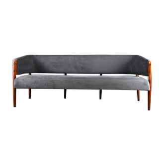 Scandinavian sofa teak and fabric