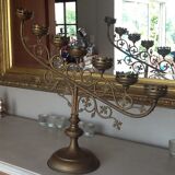 Paire de chandeliers cuivre à 7 branches