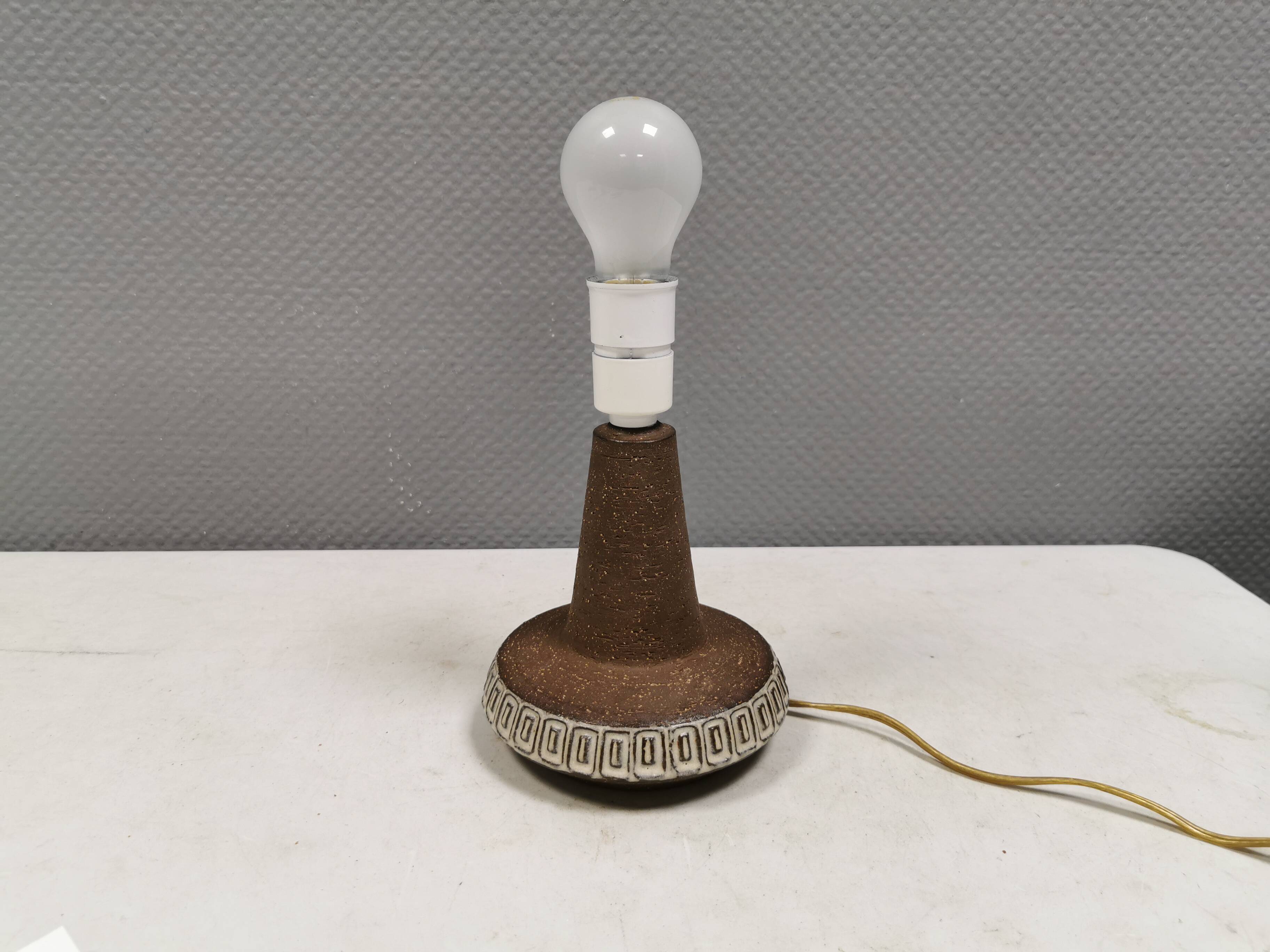 Ceramic Table Lamp, Helge Bjufstrøm Design, Michael Andersen Denmark, 1960s