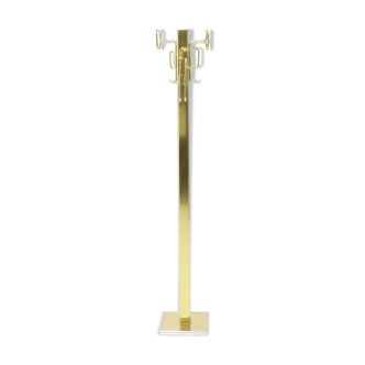 Mid century Belgo Chrom brass & chrome coat rack 1970s