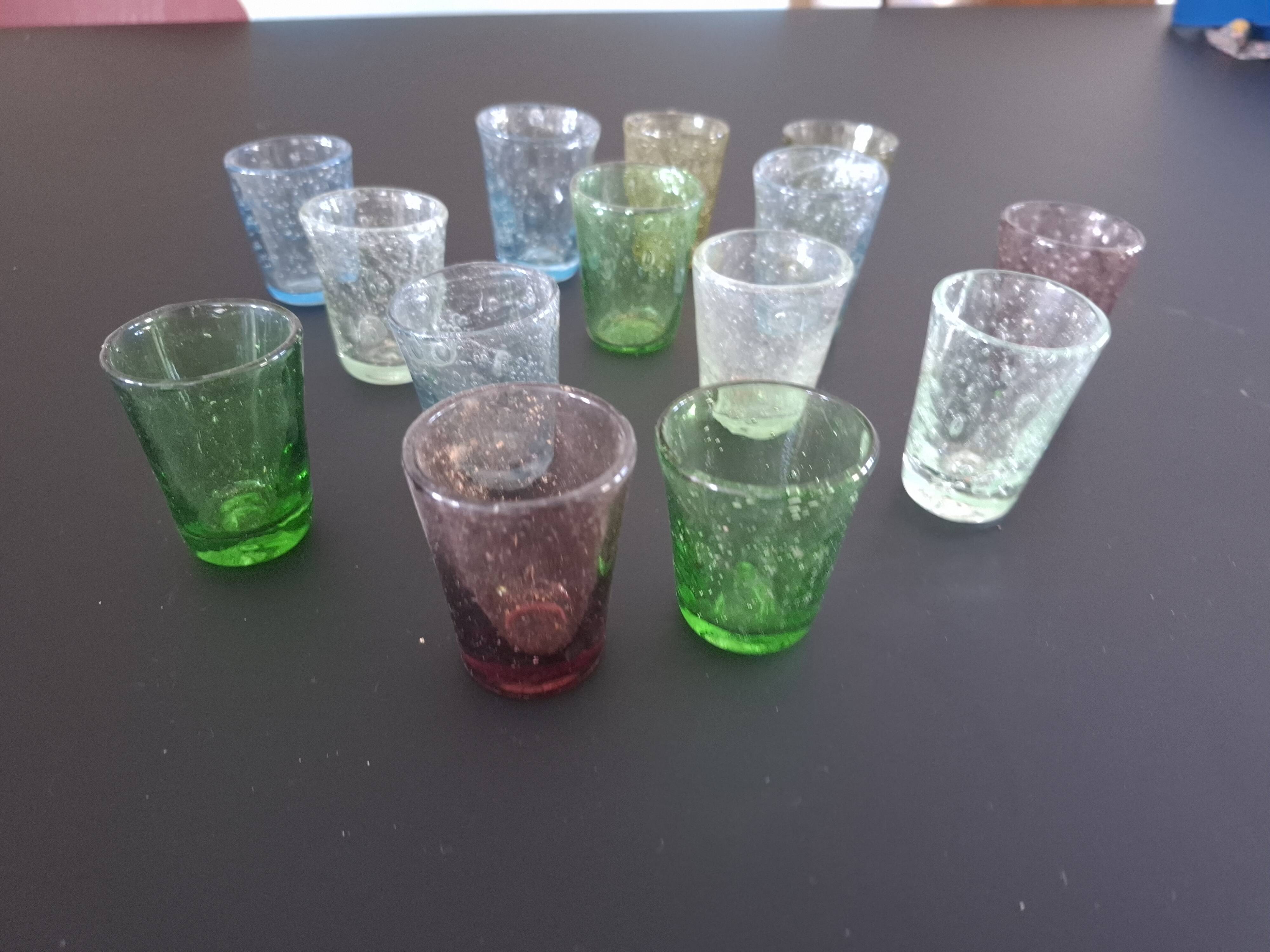 14 biot blown glasses