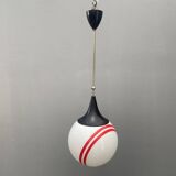 Hanging Pendant Lamp with Round Glass Shade