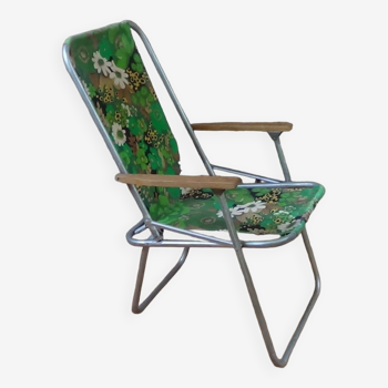 Chaise de camping vintage