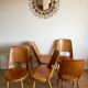Lot of 6 chairs bistros Baumann Mondor vintage 60s