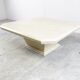 Vintage travertine hidden bar coffee table, 1970s