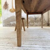 Table de ferme en pin et chêne