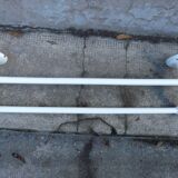 White double towel rack in enameled cast iron