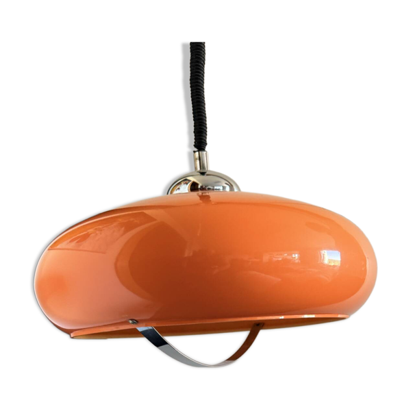 Suspension Space Age orange attribuée à Dijkstra Lampen