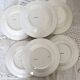 6 vintage Belgian earthenware soup plates with blue marli pattern