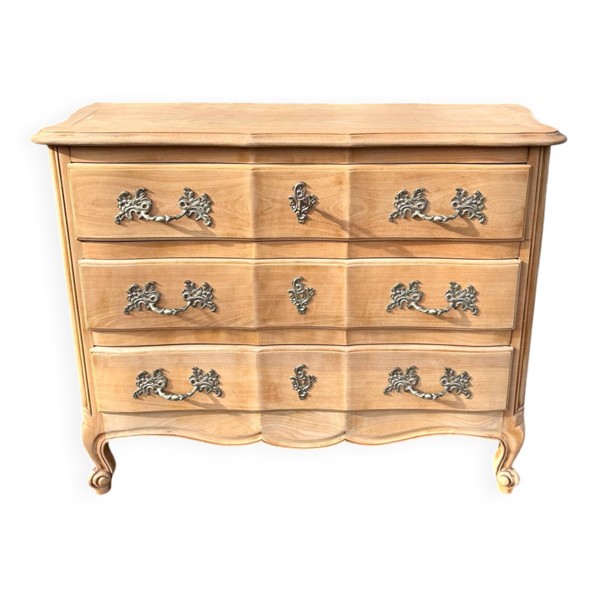 Louis XV chest of drawers in raw wood