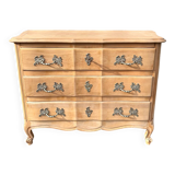 Louis XV chest of drawers in raw wood