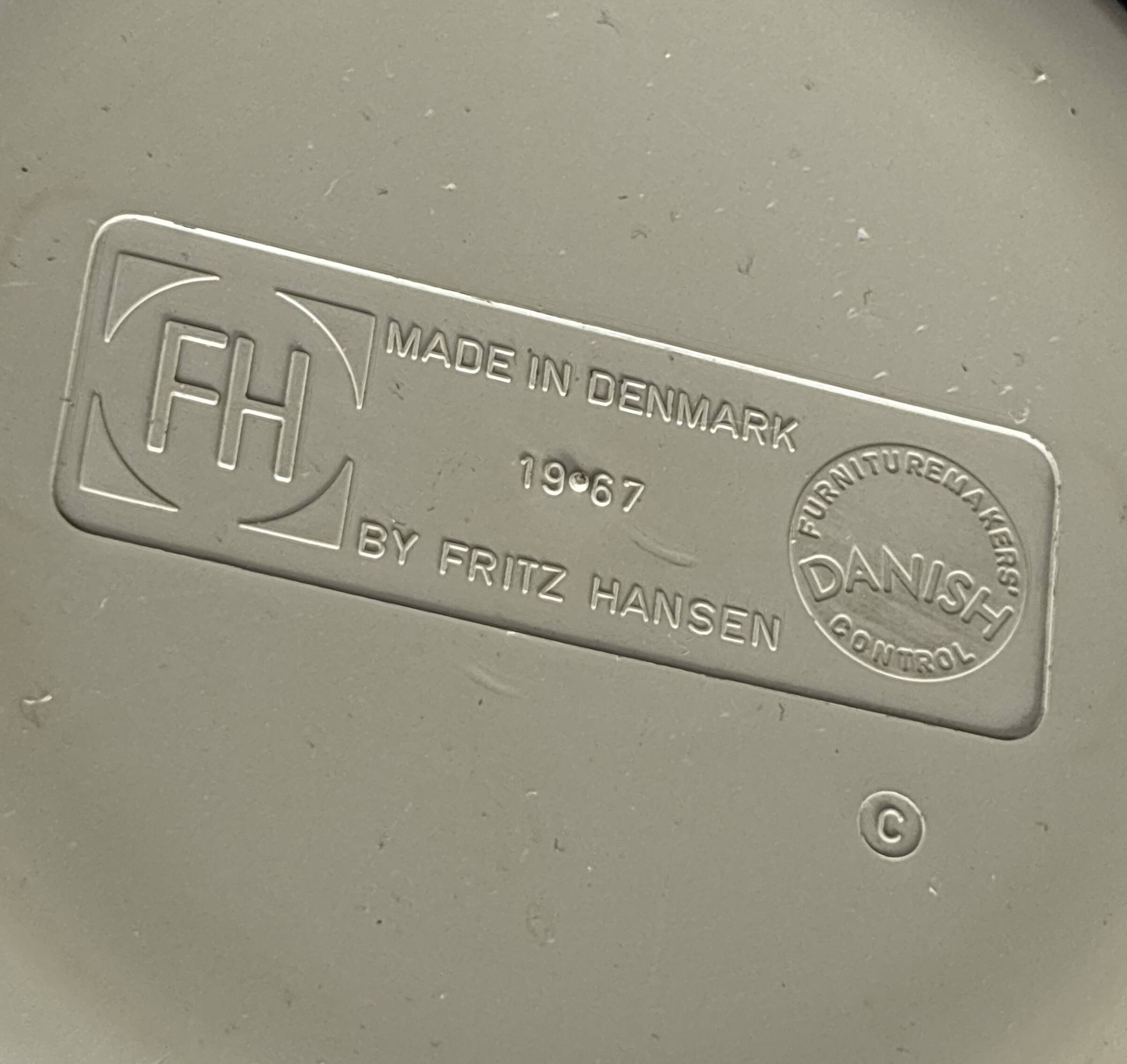 Vintage Fritz Hansen Dot Stool Arne Jacobsen Danish Design