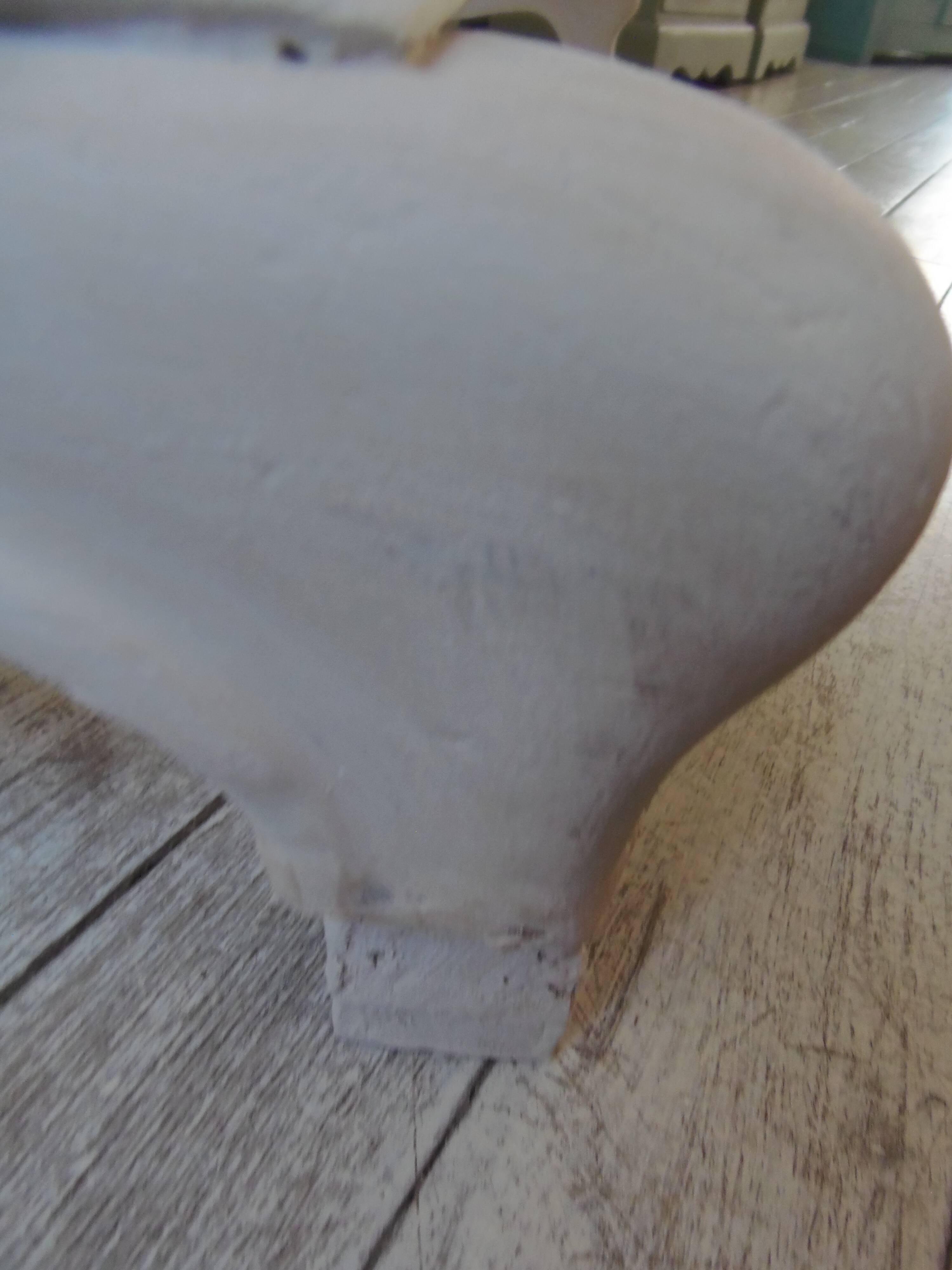 Console, solid walnut table with drop leaves.