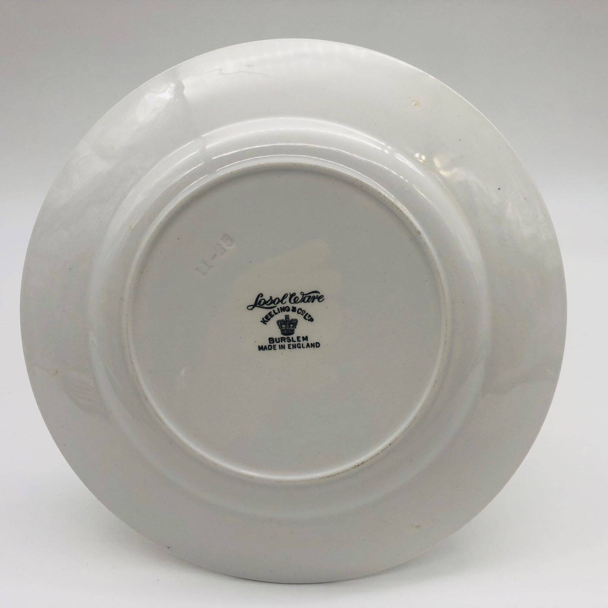 6 Vintage Dessert Plates, Keeling & Co Losol Ware Burslem.