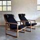 Set of 2 'BM-2254' sled chairs, Børge Mogensen, Fredericia Stolefabrik