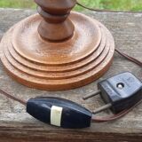 Art Deco turned wood lamp