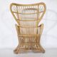 1970s design rattan armchair "Peacock Throne" by Rohe Noordwolde