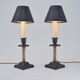 Pair antique candlestick table lamps 1890