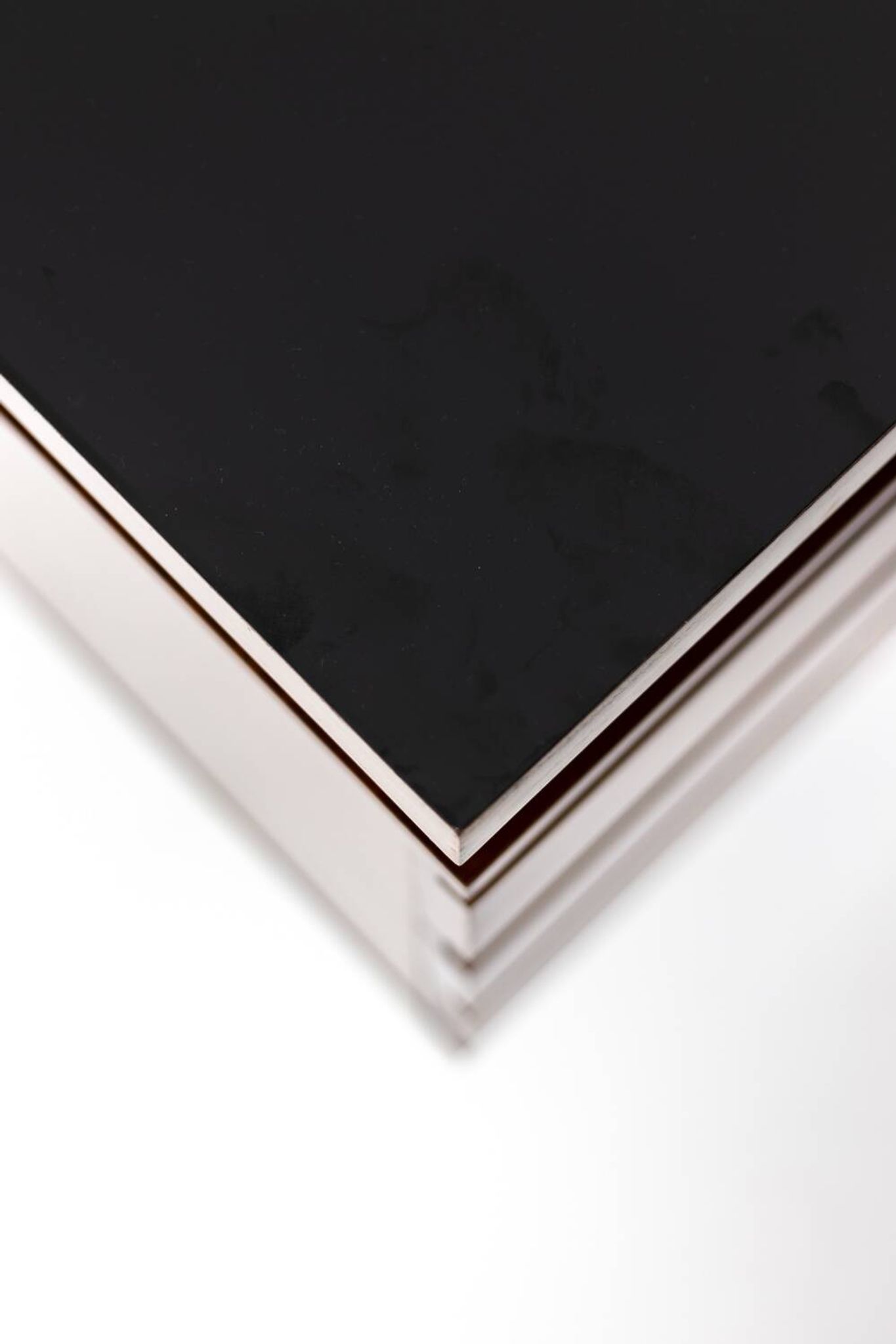 Pierre Guariche, mahogany and lacquered metal desk, 1960s