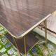 2-tier serving trolley in lacquered rosewood and brass 1960
