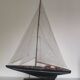 Large classic wooden pond sailboat model - Marine decor