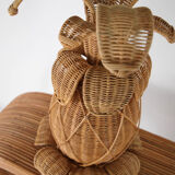 "Rattan 'pineapple' lamps"