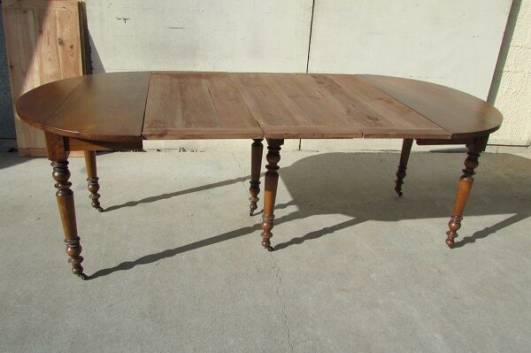 6-foot open panel in solid walnut, 5 extensions