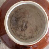 Vintage French brown teapot with ceramic infuser