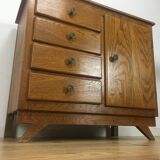 Dresser solid oak compass feet, 50s