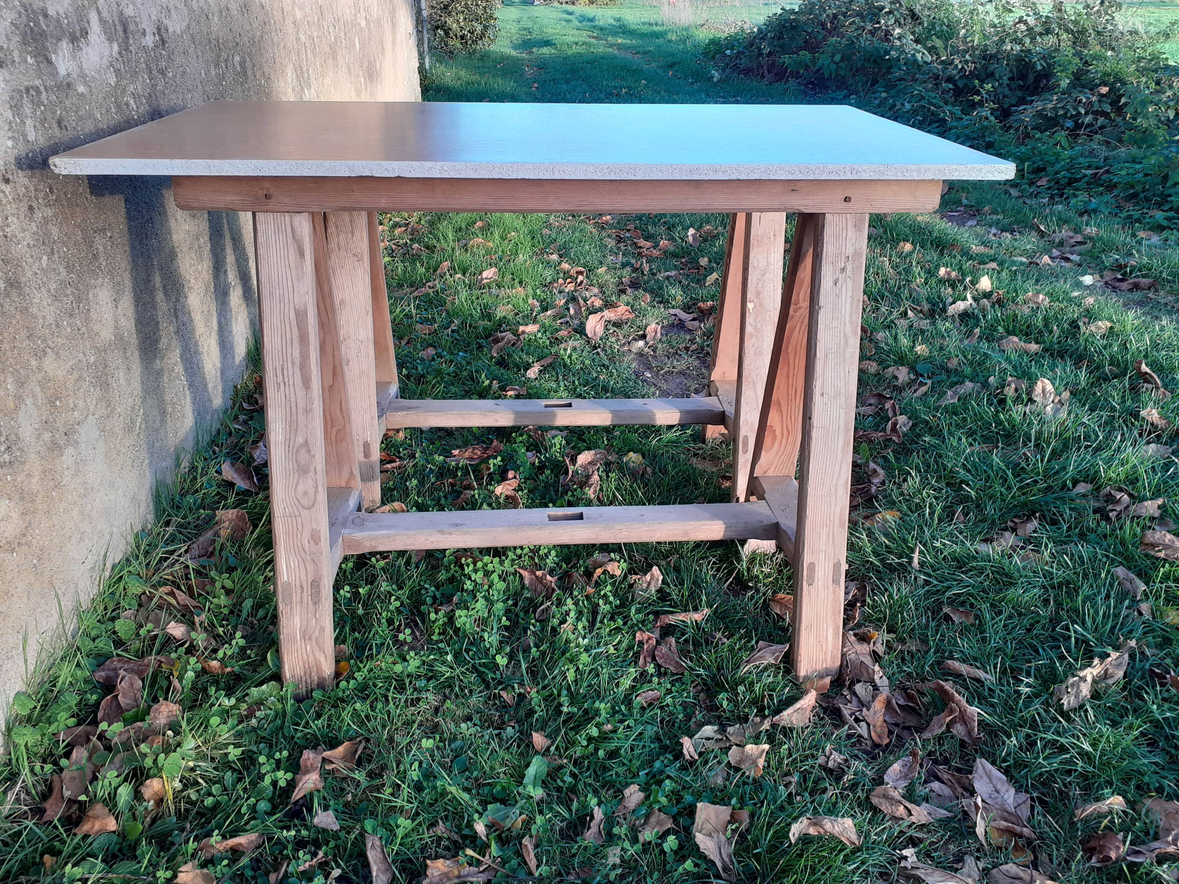 Vintage trestle desk