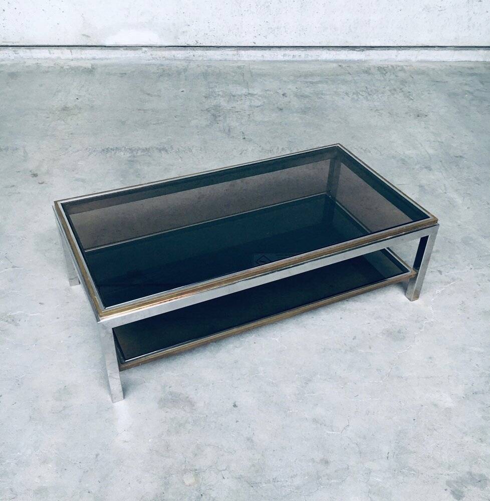 Hollywood Regency Flaminia Two Tier Coffee Table, France, 1970s