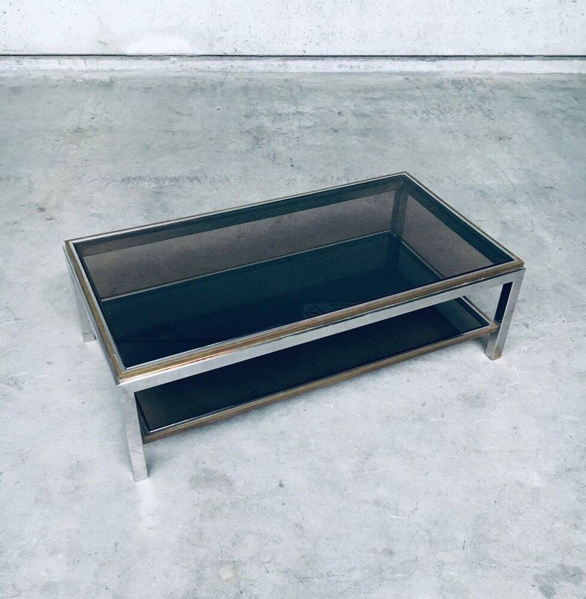 Hollywood Regency Flaminia Two Tier Coffee Table, France, 1970s