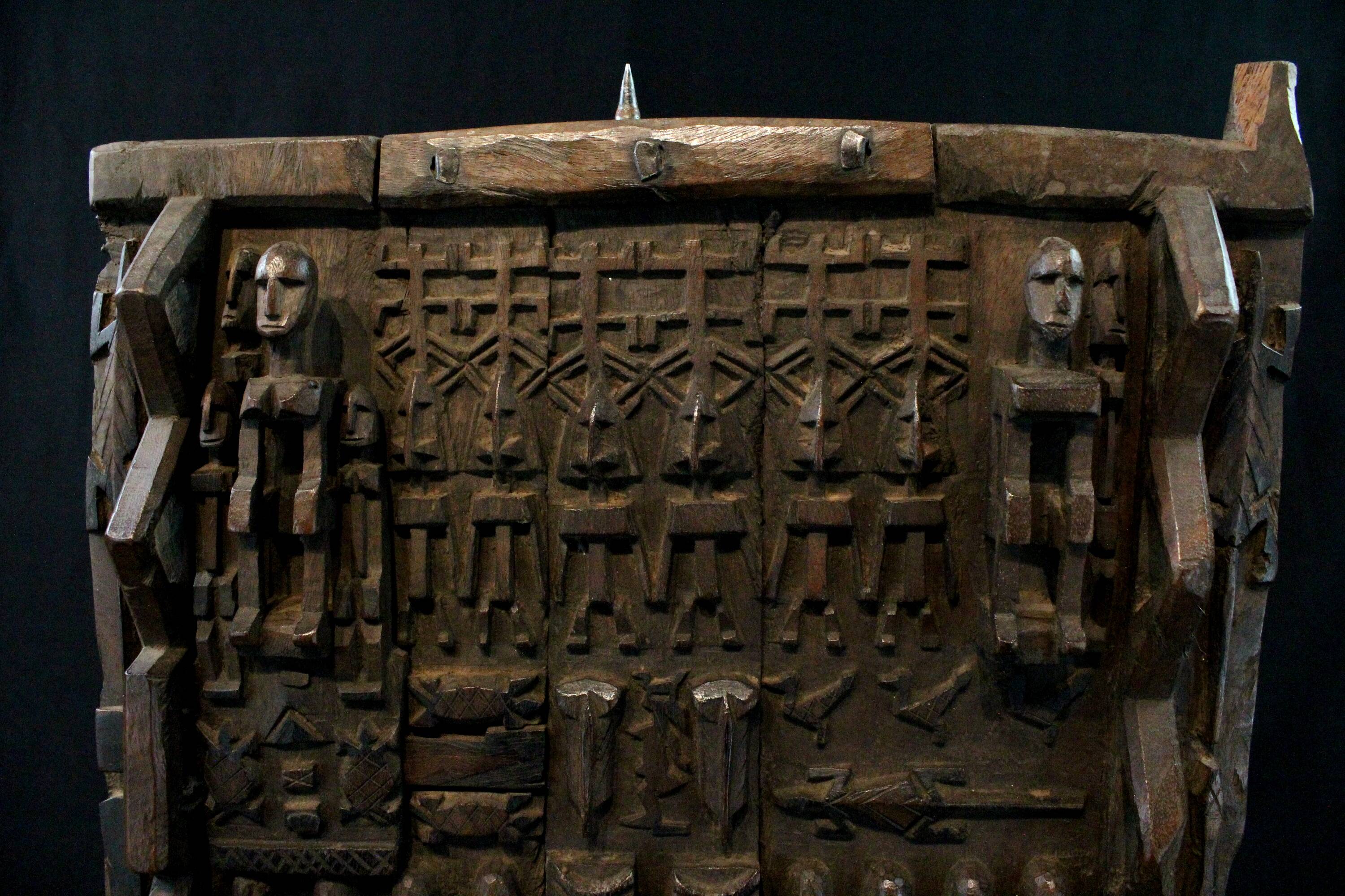 African Art Wall Decoration - Dogon Attic Door - Mali