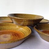 5 soup plates in sandstone pyrite - Saint Amand