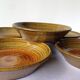 5 assiettes creuses en grès pyrité - Saint Amand