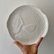 Set of 10 vintage flat plates in the shape of Salins fish