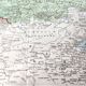 Vintage map Asia USSR Japan 43x43cm from 1950