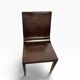 Set of 6 vintage curved wooden chairs