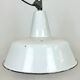 Industrial white enamel factory pendant lamp from zaos, 1960s