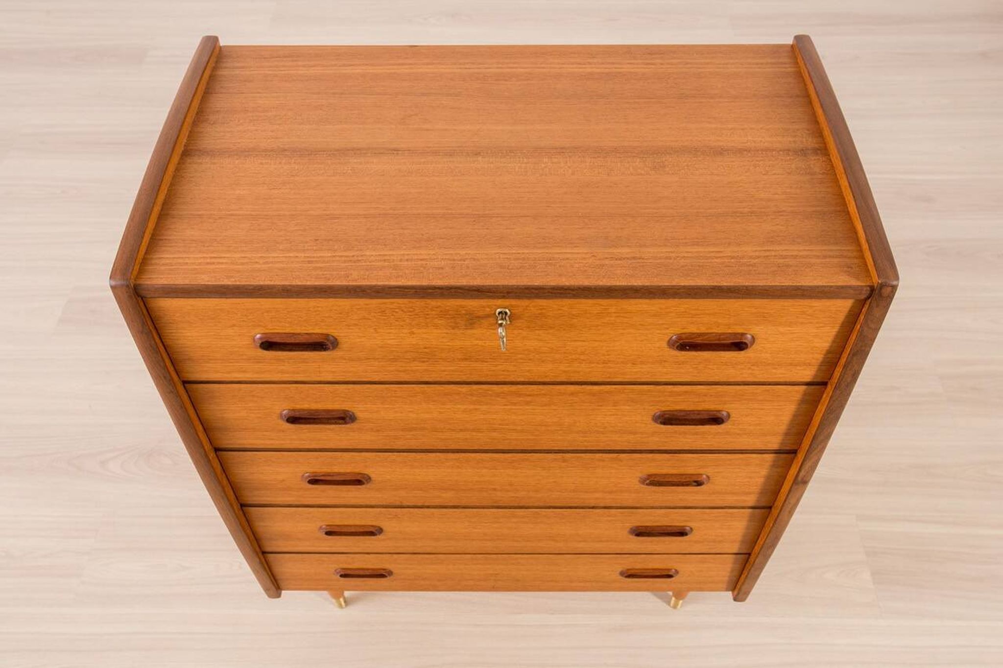 Scandinavian Teak Chest of Drawers, 1960s, Mid-Century Modern
