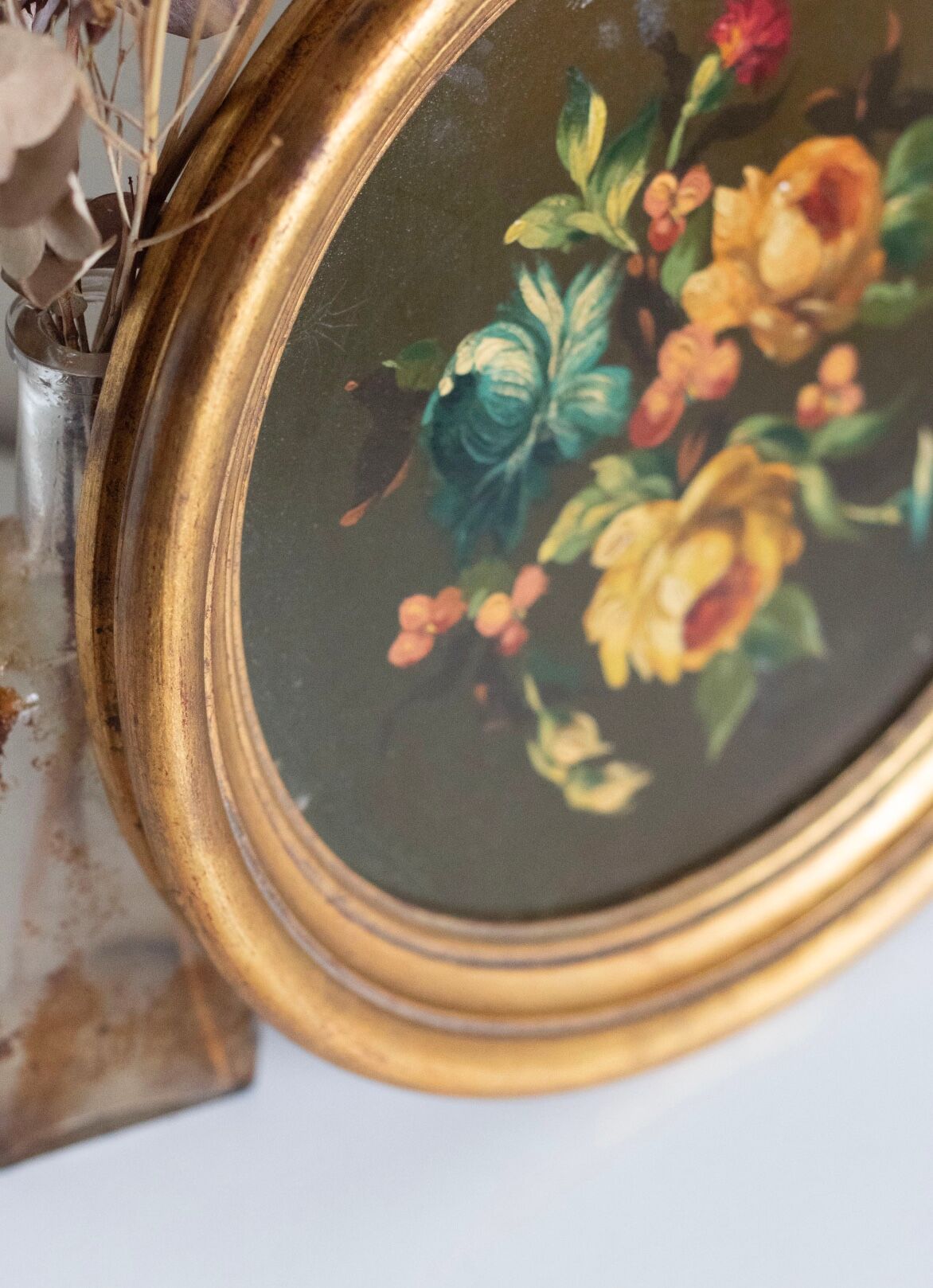 Lot de 3 tableaux bouquet de fleurs