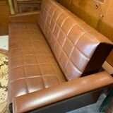 Set sofa daybed and armchair skaï vintage year 50