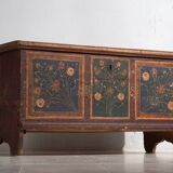 Ancienne malle de chevet à motifs floraux (c.1920) #44